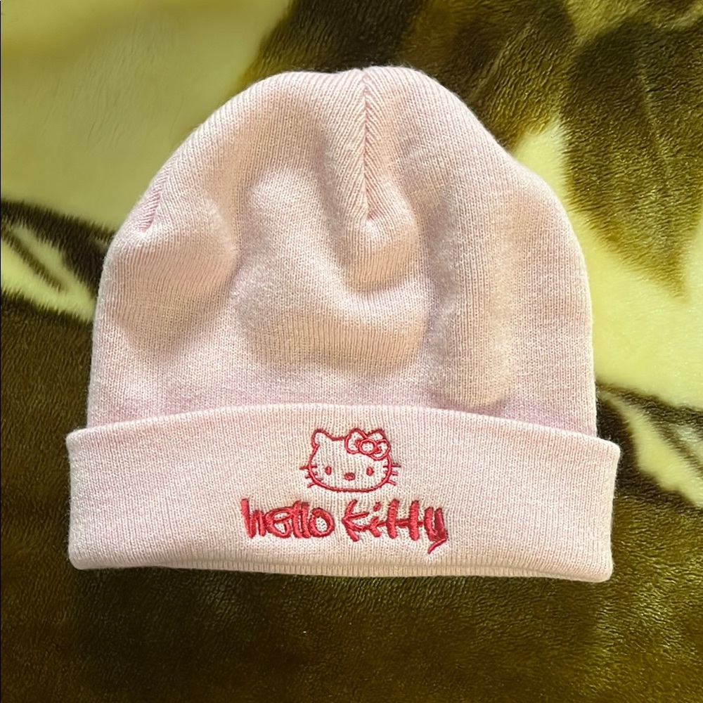 Forever 21 Hello Kitty Sanrio Pink Embroidered Beanie